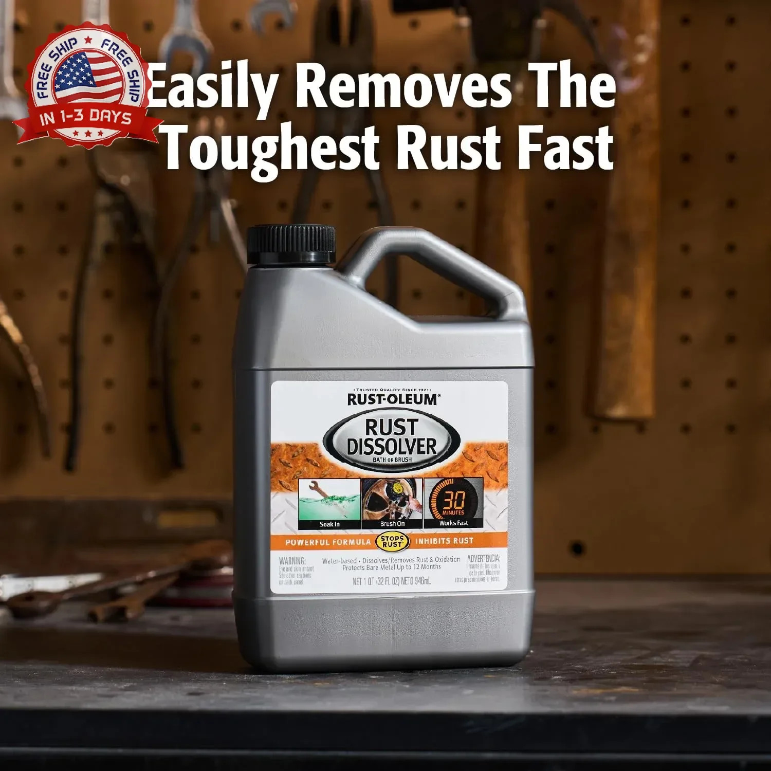 Rust-Oleum Rust Dissolver Soak & Bath | Heavy-Duty Corrosion Remover for Metal T