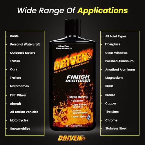 Finish Restorer for All Paint Types, Clear Coat, Fiberglass Gel Coat, Tire