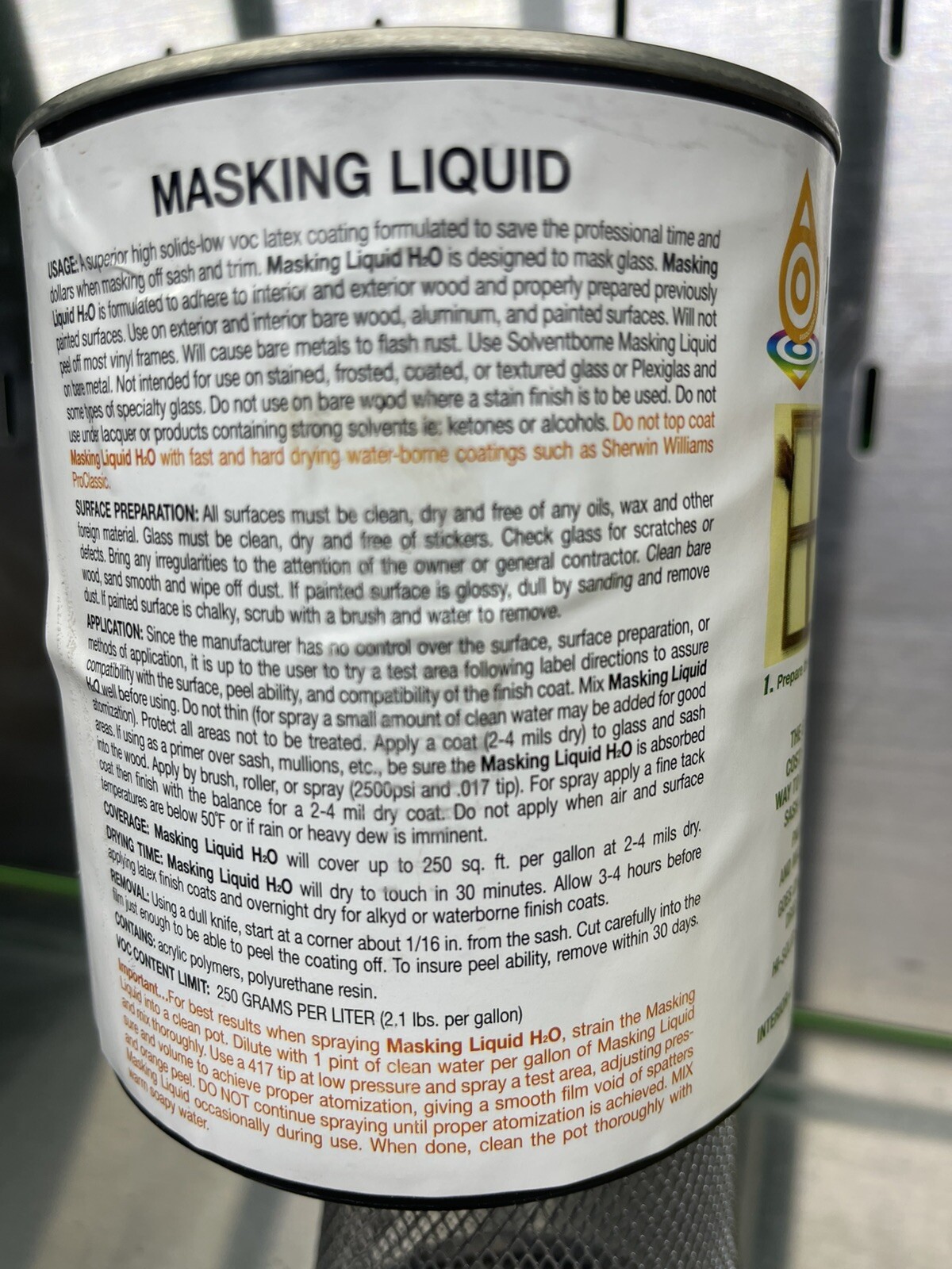 Associated Paint Clear Water-Based Acrylic Masking Liquid H2O 1 qt. NEW