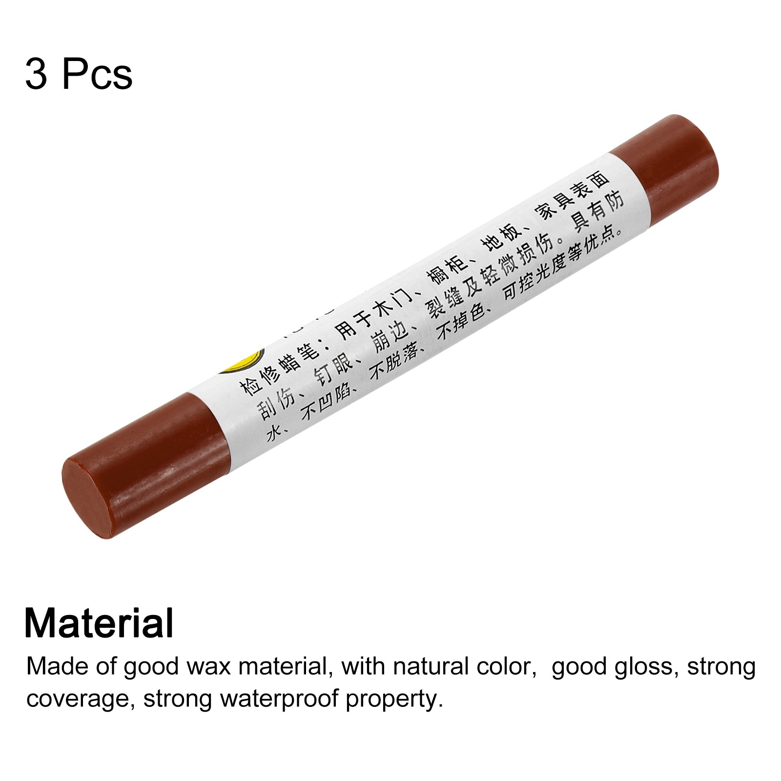 3Pcs Furniture Repair Crayons Wax Filler Stick Pen Marker Solid Wood Black
