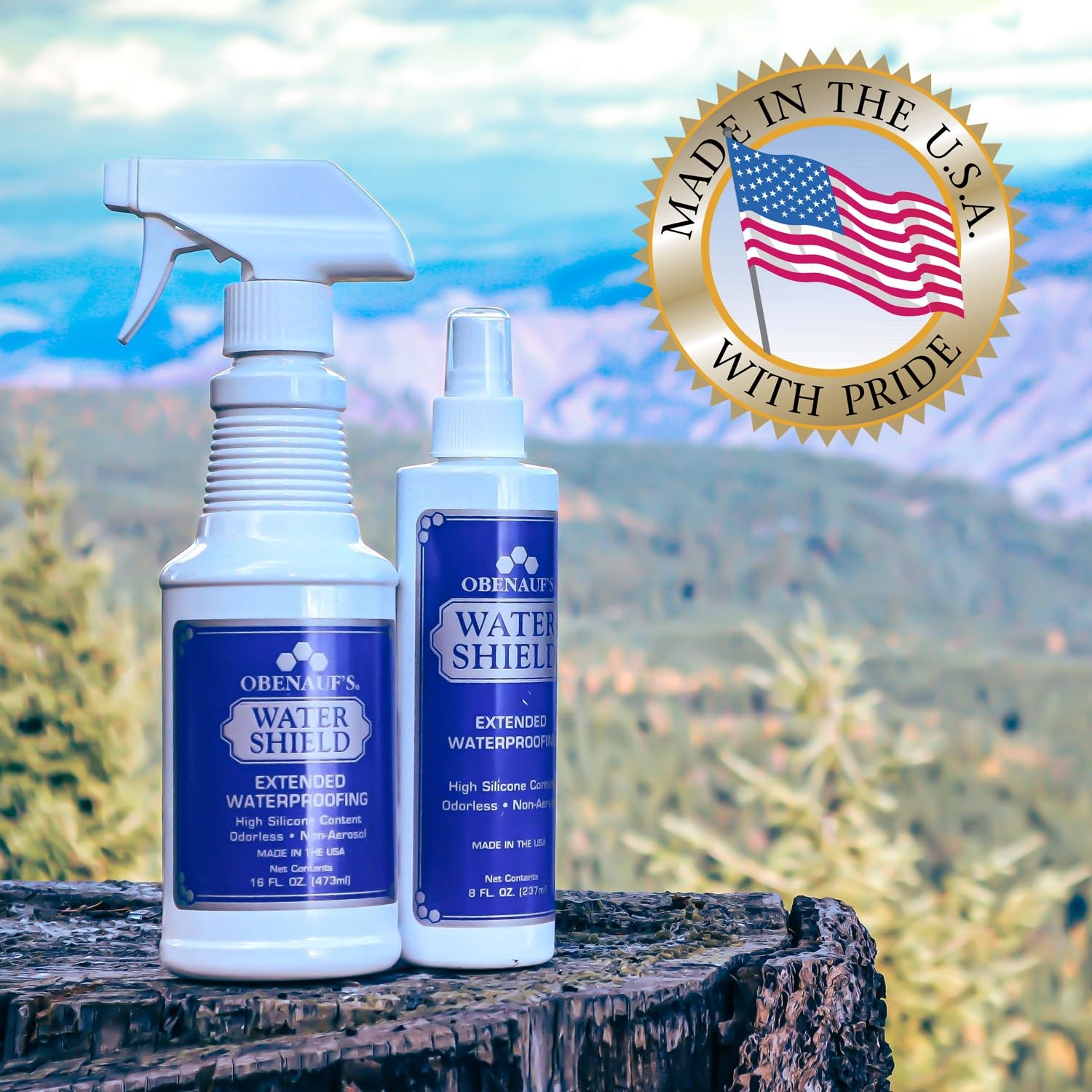 Obenauf’s Water Shield Odorless Waterproofing Spray for Fabrics and Leather (8oz