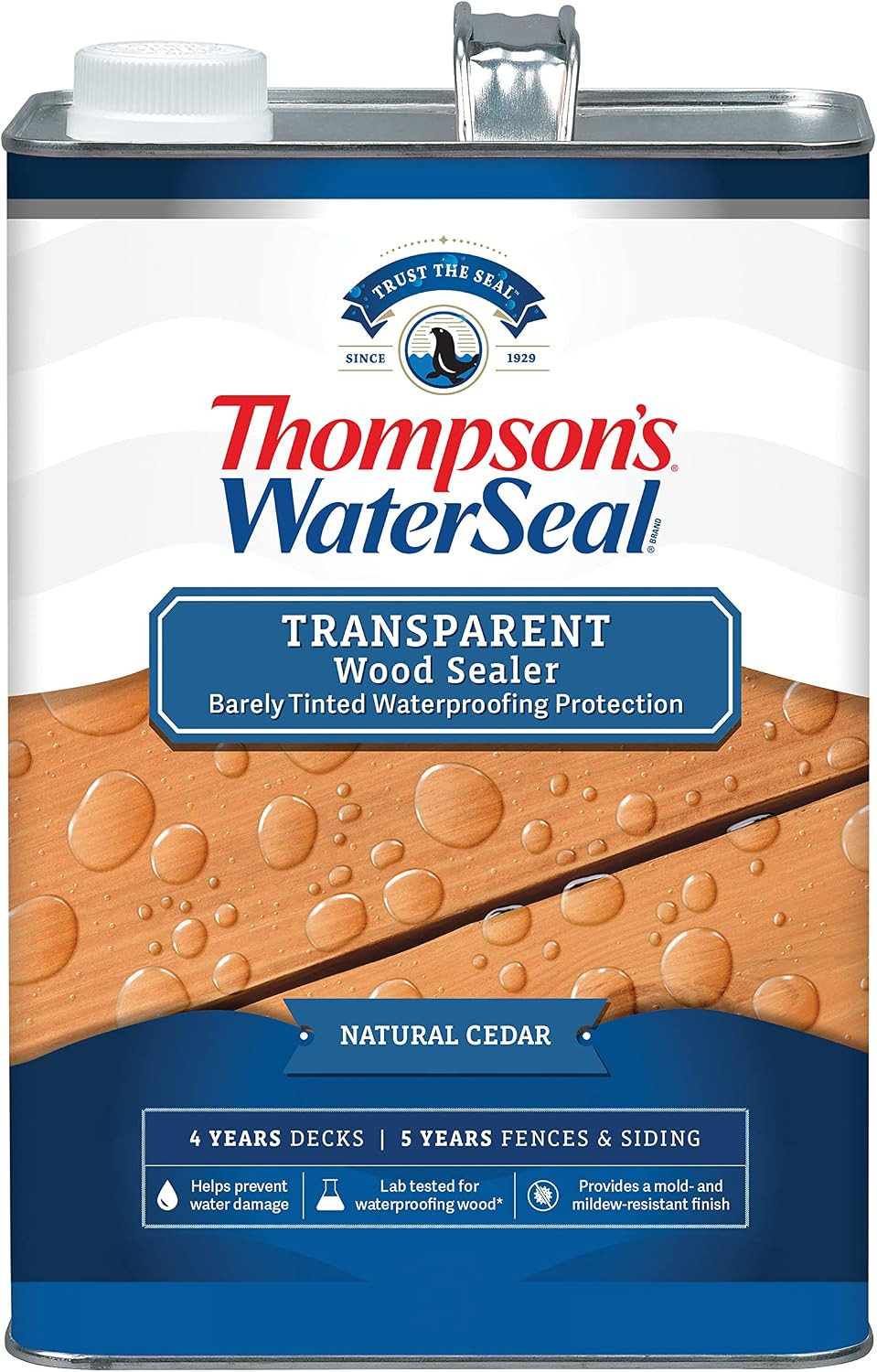 Thompson’S Waterseal Transparent Waterproofing Wood Stain and Sealer, Natural Ce