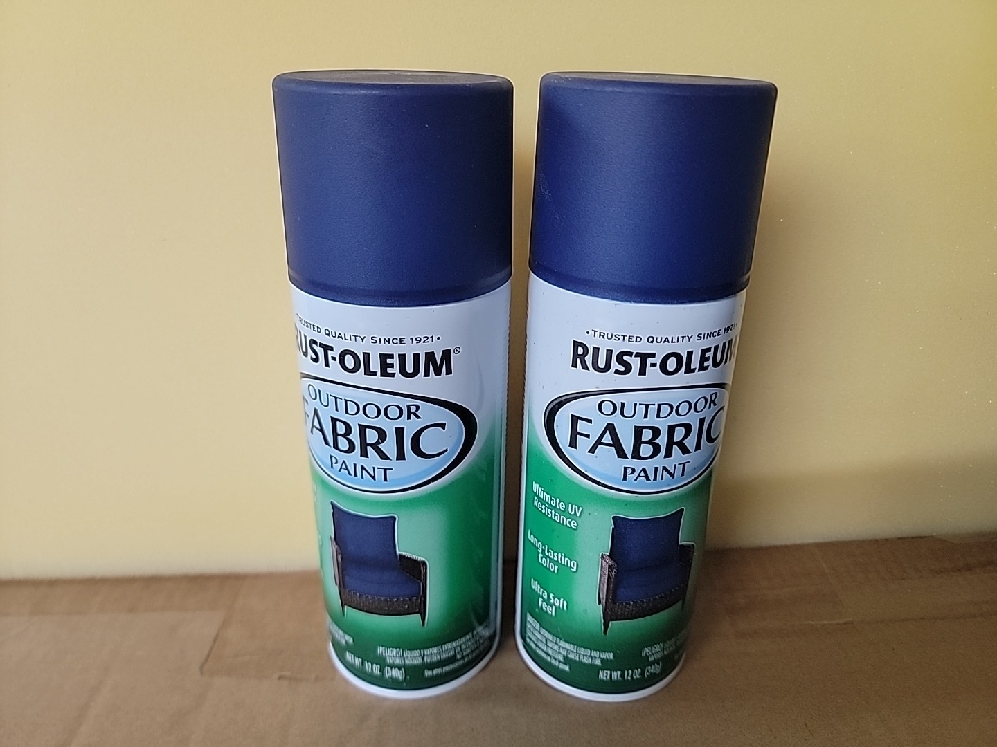 Rust Oleum Specialty Outdoor Fabric Spray Paint Navy Blue 12 oz Lot of 2 Aerosol