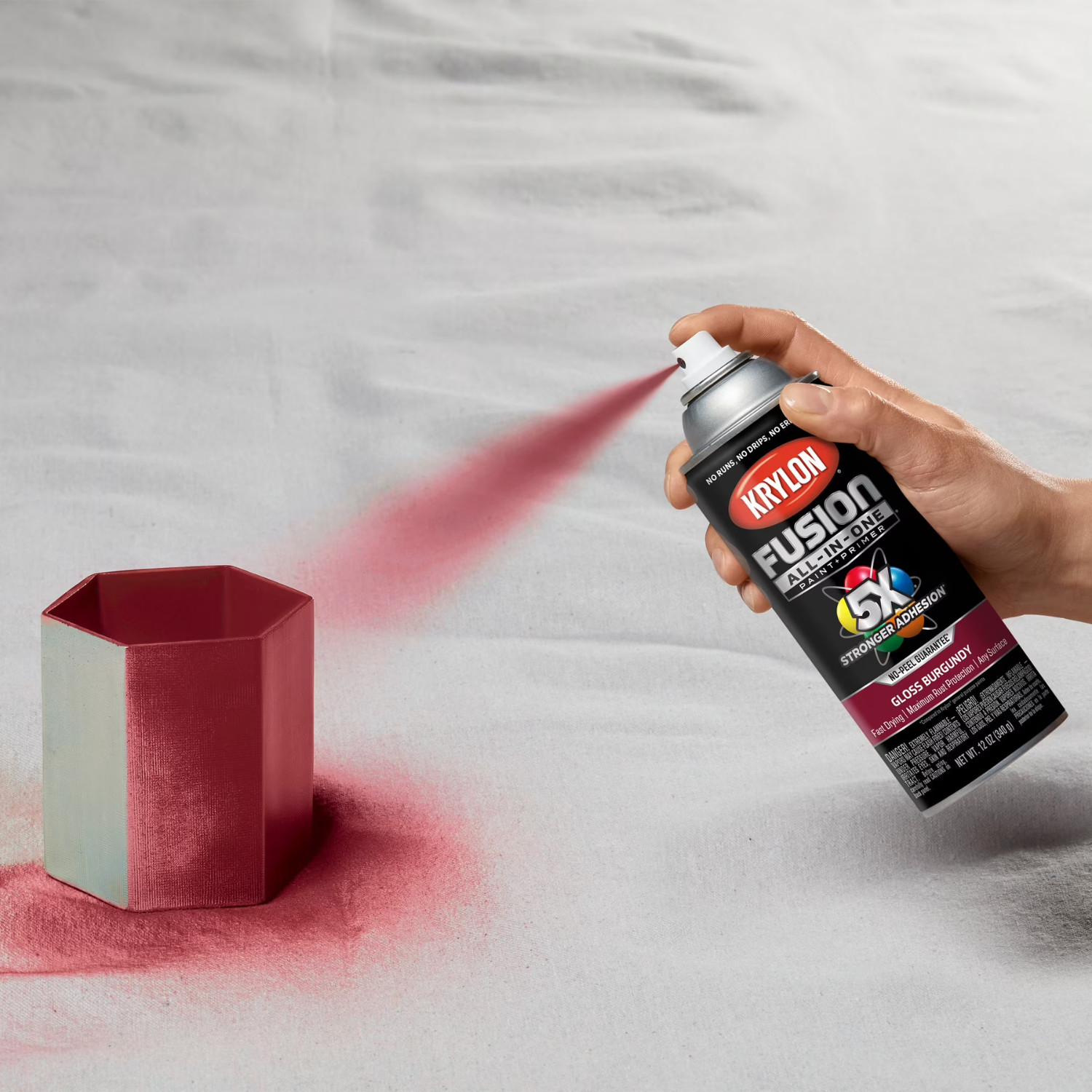 Krylon Fusion All-In-One Burgundy Gloss Spray Paint 12 oz 6 Pack