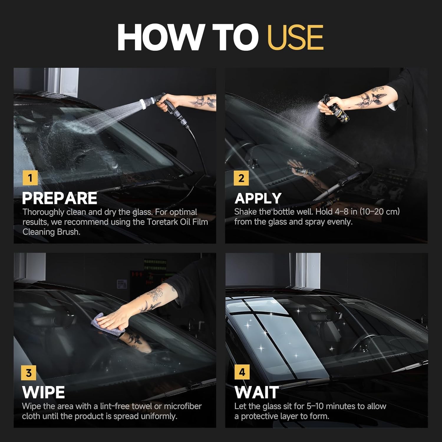 Car Ceramic Glass Coating Spray,Automotive Windshield Rain Repellant Glass Polis