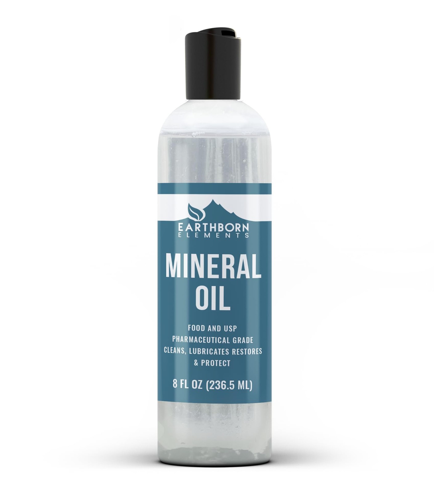 Earthborn Elements Mineral Oil 8 fl oz, Pure & Undiluted, No 8 Ounce, Clear