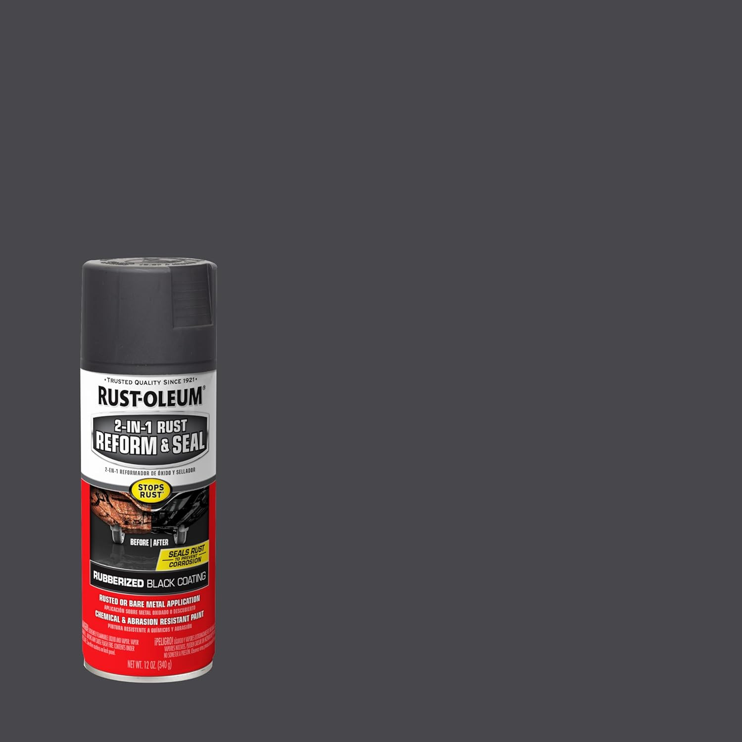 Stops Rust 2-In-1 Rust Reform & Seal Coating Spray, Black | Rust and Corrosion P