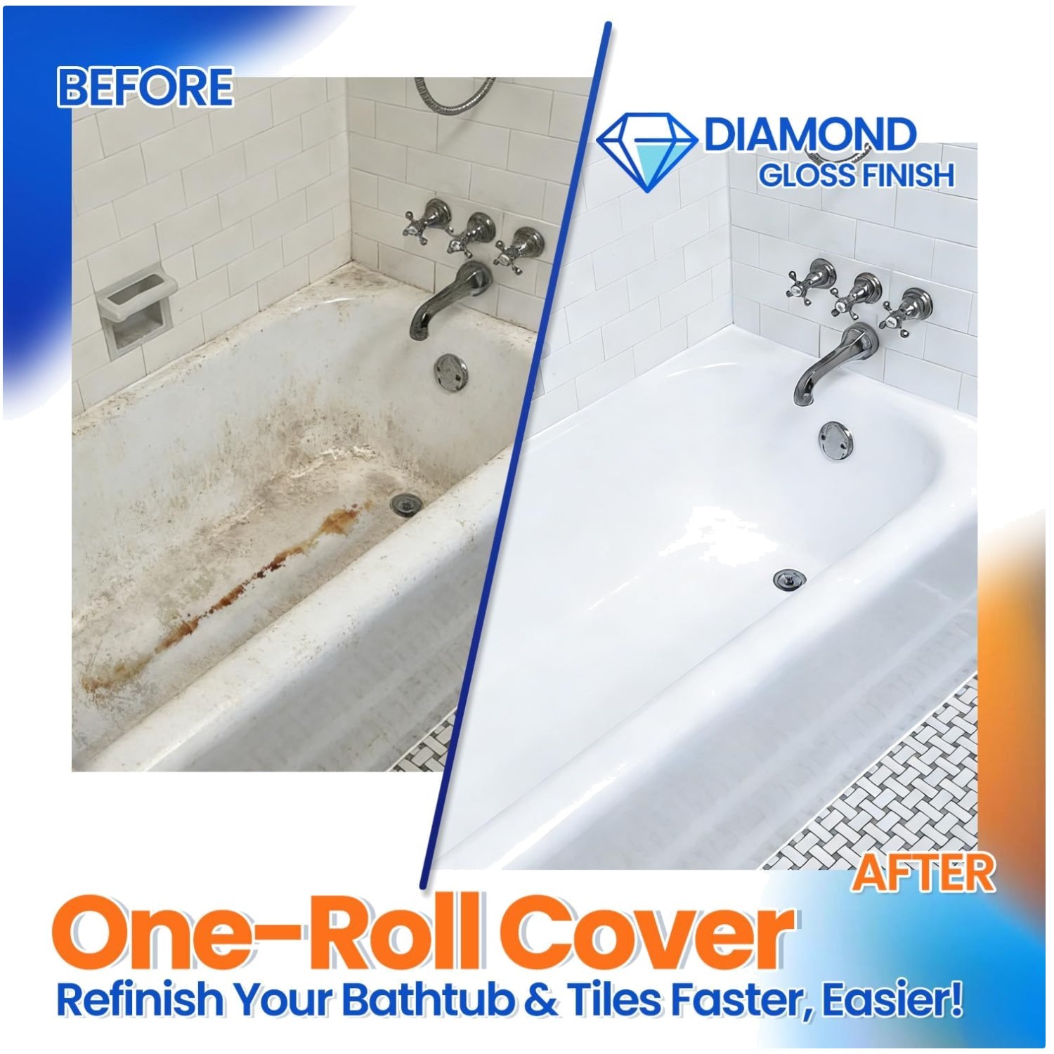 Quick-Dry Bathtub Paint – No Odor, High Gloss~