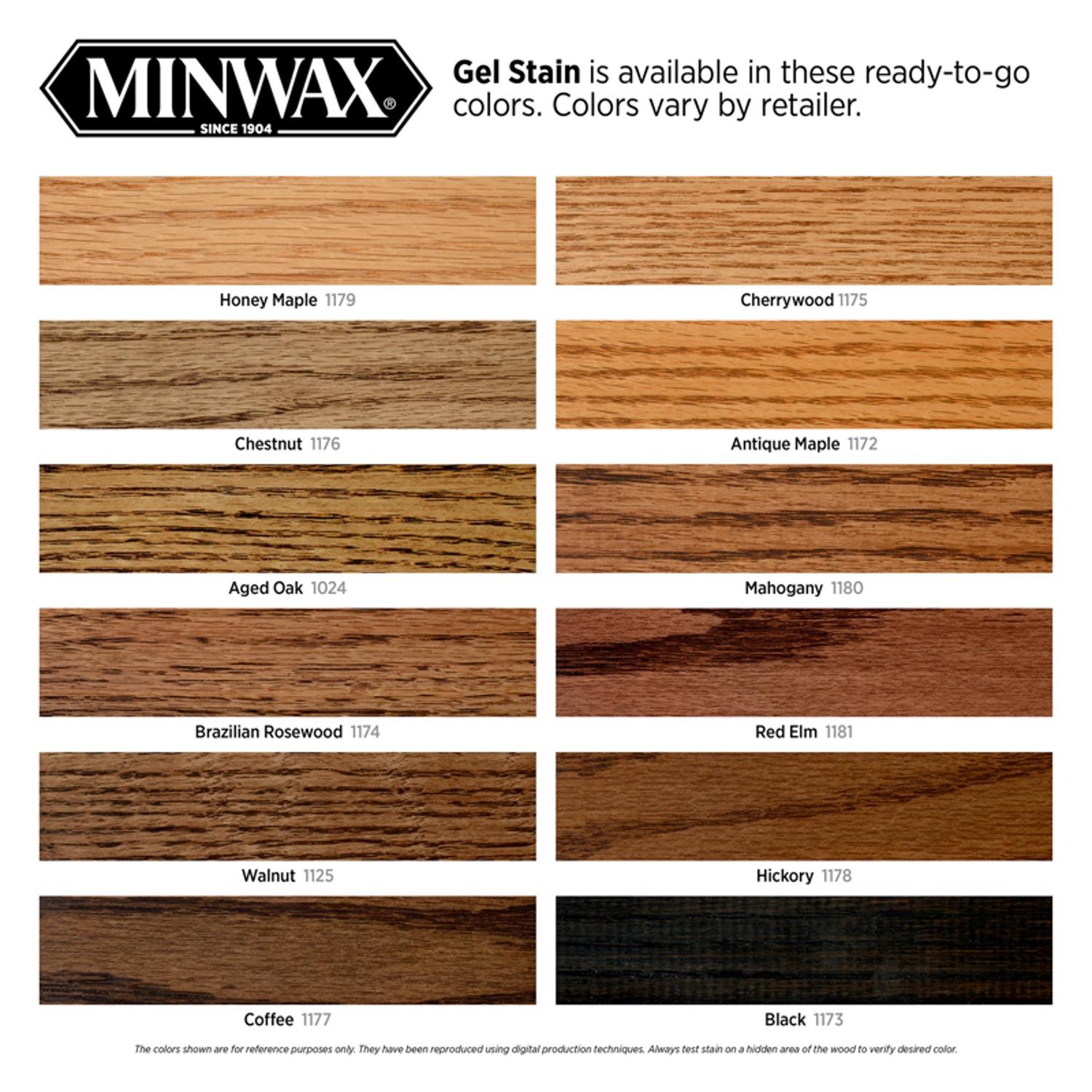 Minwax 660910000 Rich Wood Appearance Non-Drip Formula Coffee Gel Stain 1 qt.