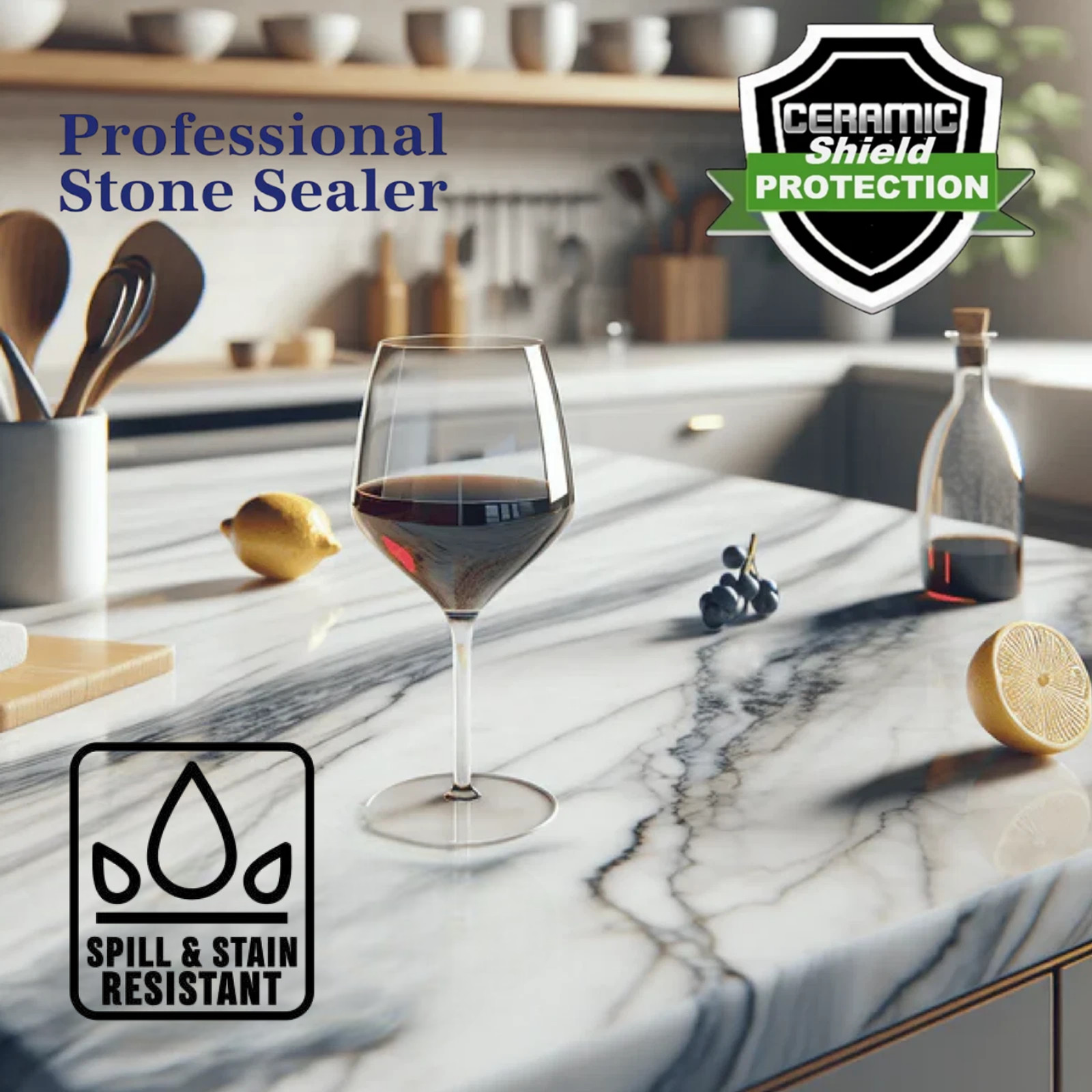 POLYCERAMIC STONE SEALER ADVANCED “STAIN & ETCH PROTECTION” – 16 OZ/473ML