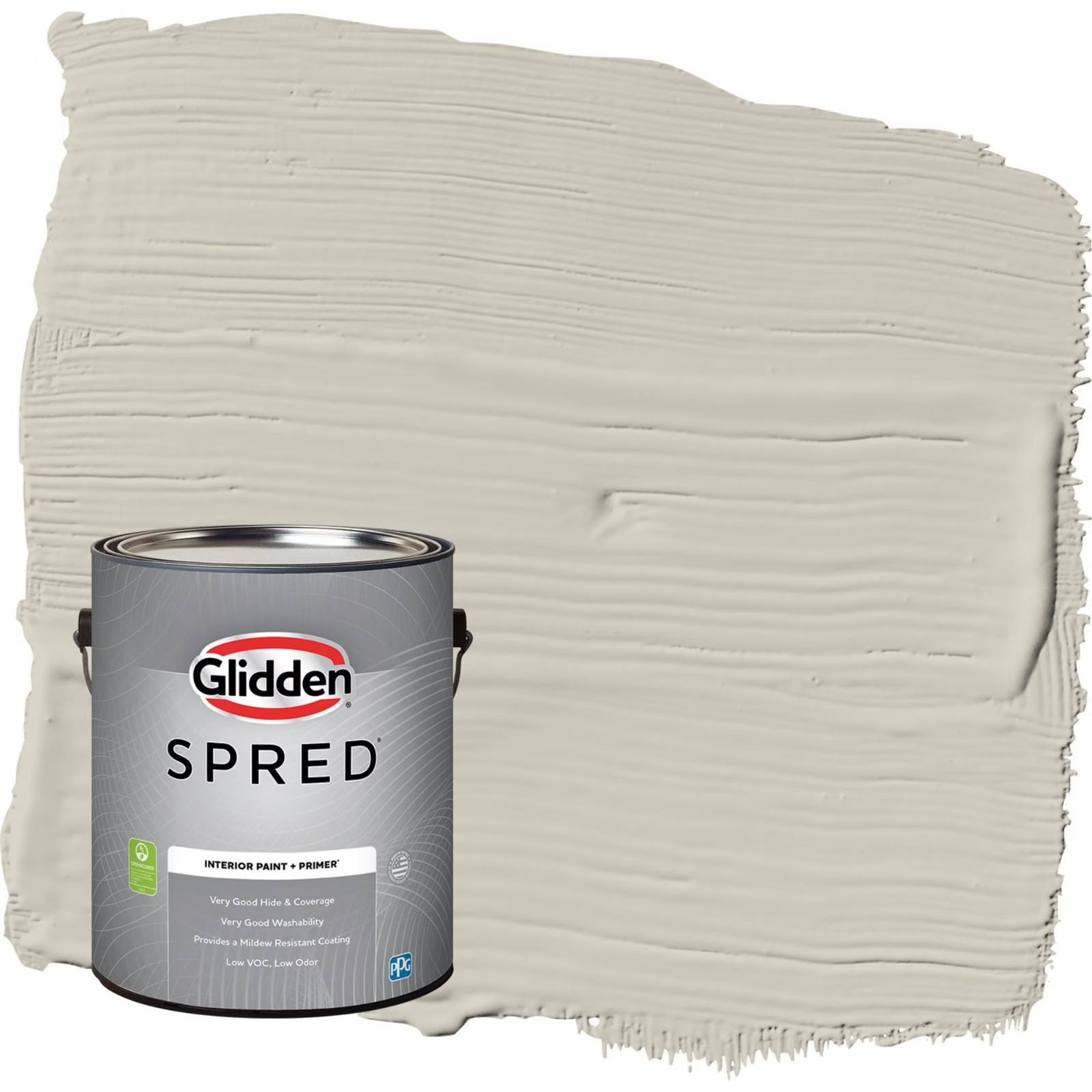 Glidden Grab-N-Go 1 Gallon Interior Paint with Primer, Semi-Gloss Gray Paint