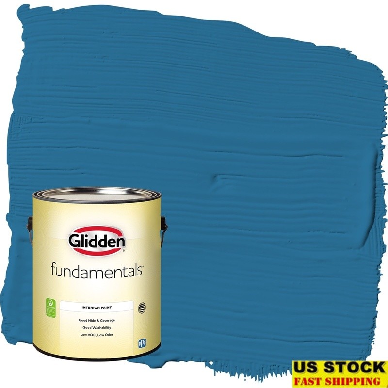 Blue Oasis Semi-Gloss Interior Paint Low VOC Quick Drying Washable 1 Gallon New