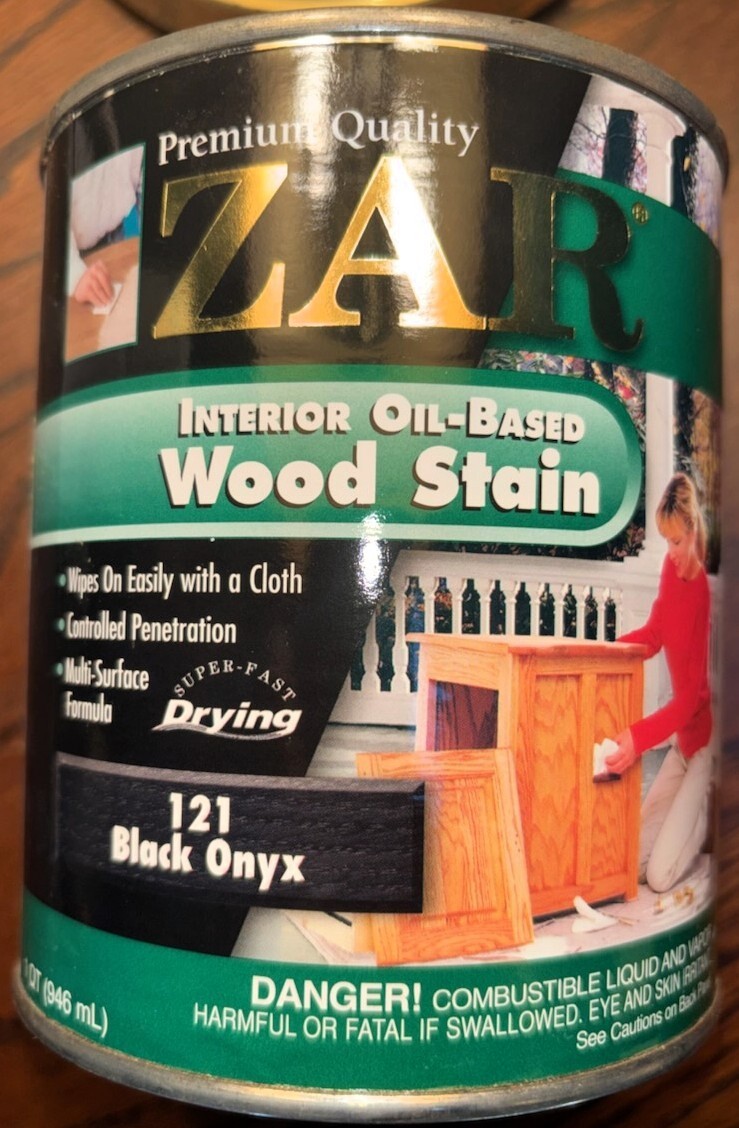 Zar Interior Stain 121 BLACK OYNX Quart