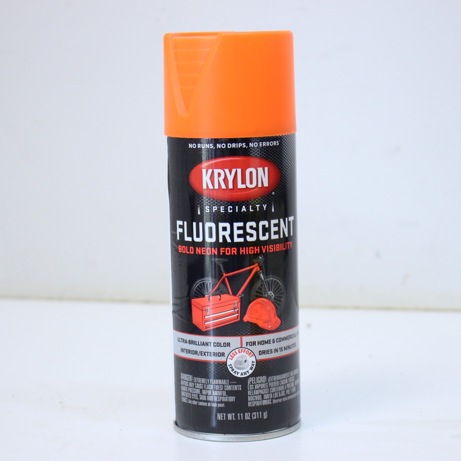 KRYLON 3101 Fluorescent Red Orange High Visibility Paint – 11 oz