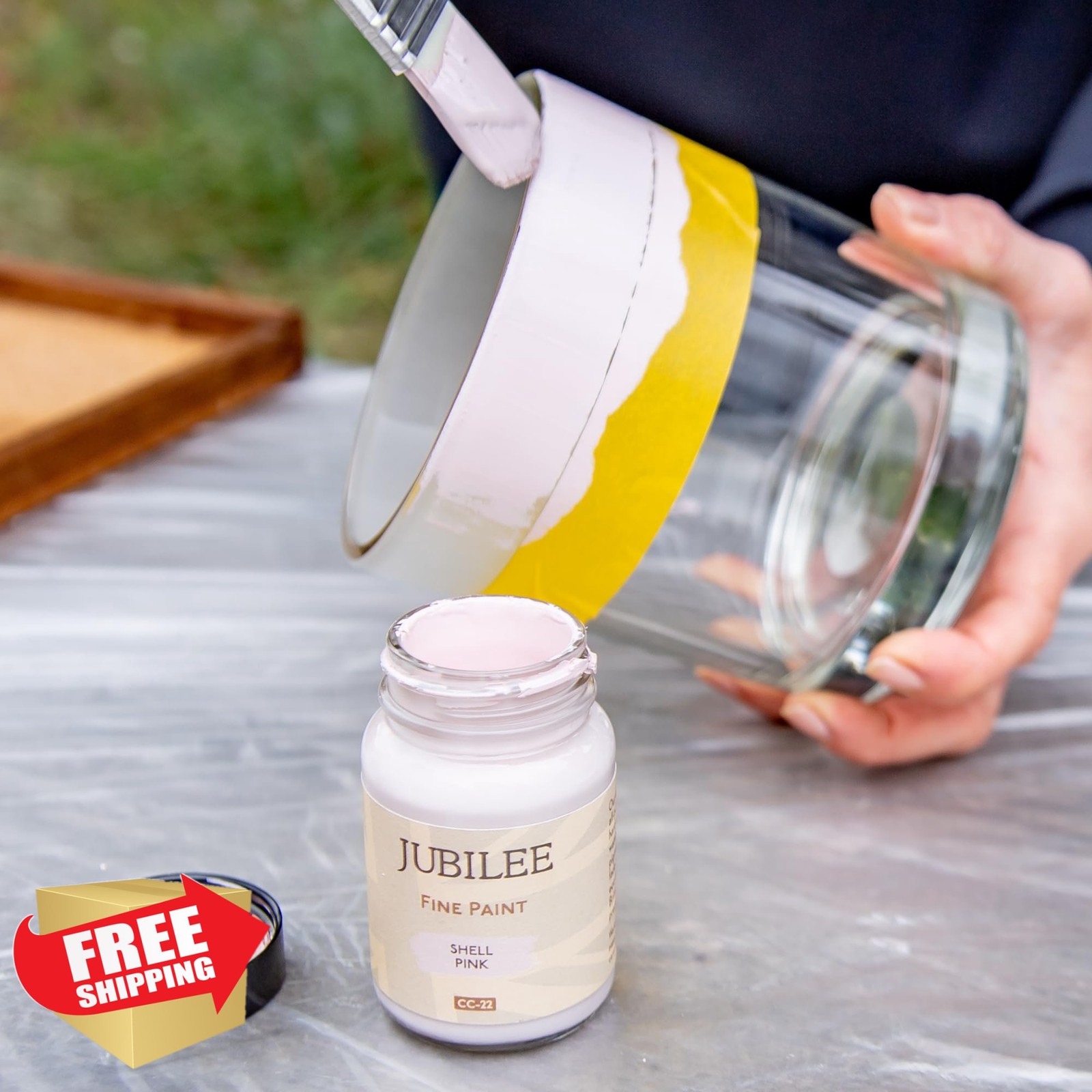 Jubilee Furniture Paint Shell Pink 500ml Wood Metal Glass Upcycle