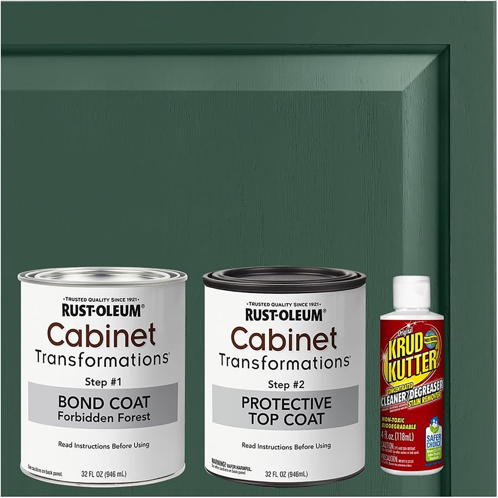 Rust-Oleum 393607 Cabinet Transformations Complete Coating Kit Satin Forbidden F
