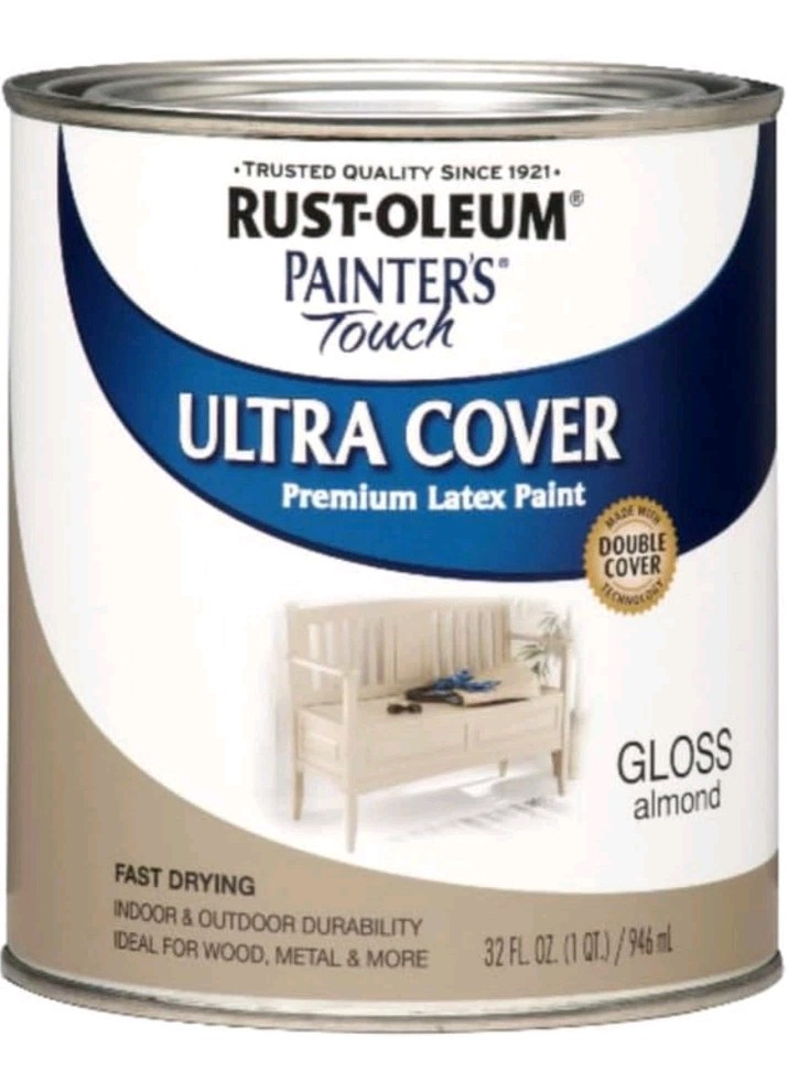 Rust-Oleum 1 qt 1994502 Almond Painters Touch 2X Ultra Cover Premium Latex Paint