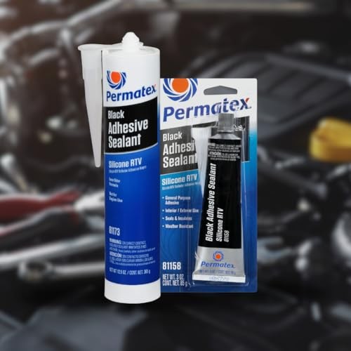 81158 Black Silicone Adhesive Sealant Tube Pack of 1 3 oz.