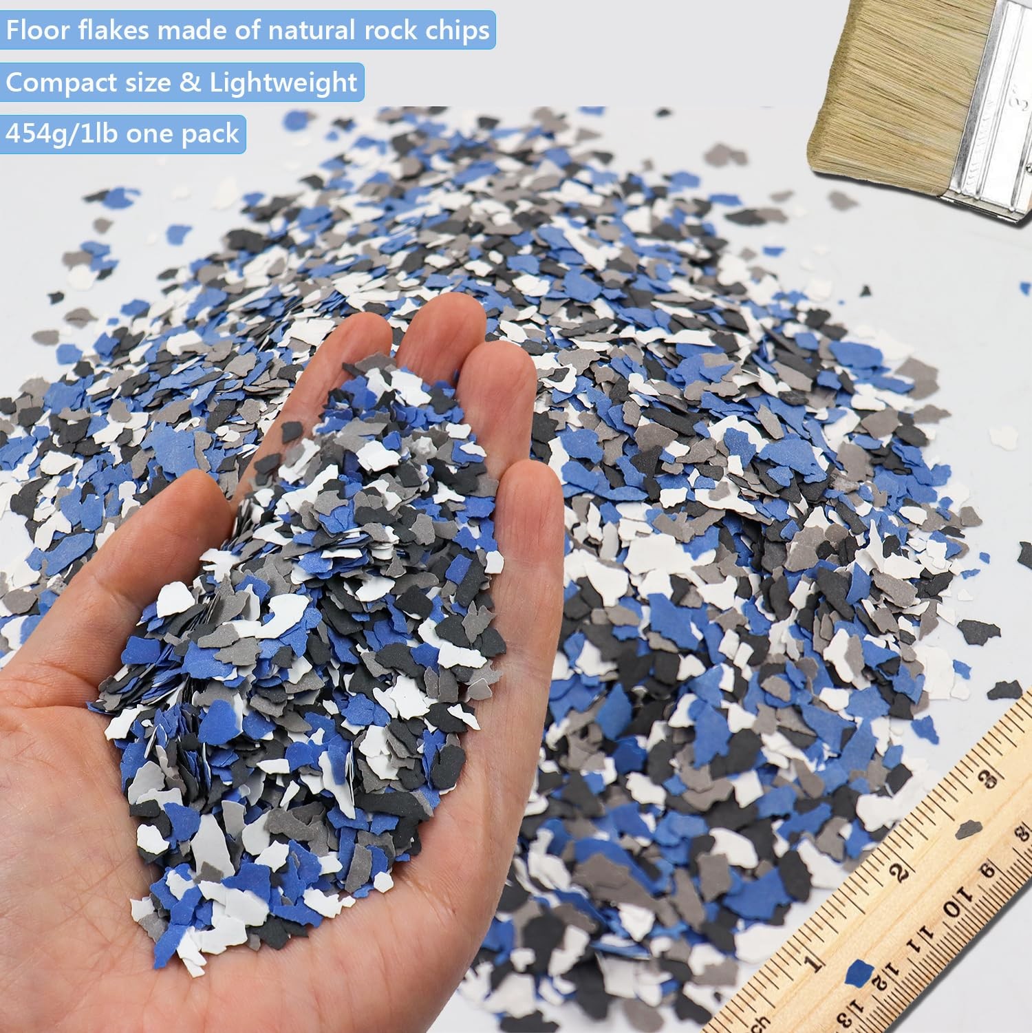 Decorative Epoxy Floor Flakes for Garage & Concrete Coatings – 900G/2Lb Mix