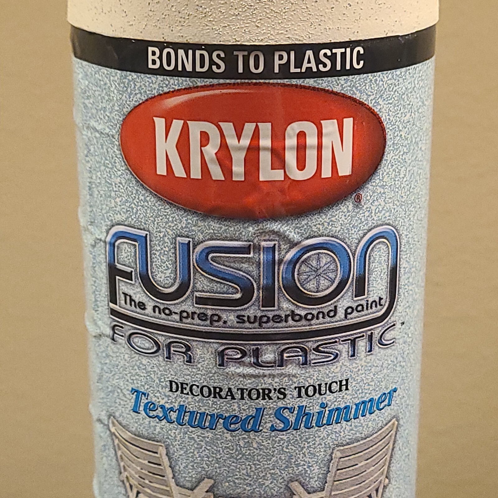 Krylon Fusion for Plastic Aerosol Spray Paint 2524 WHITE SANDS TEXTURED SHIMMER