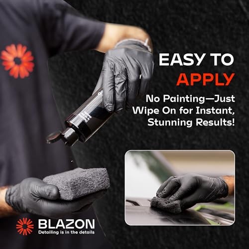 Black Trim Restorer – Dye-Infused Plastic Restorer for Faded Exterior 8 oz