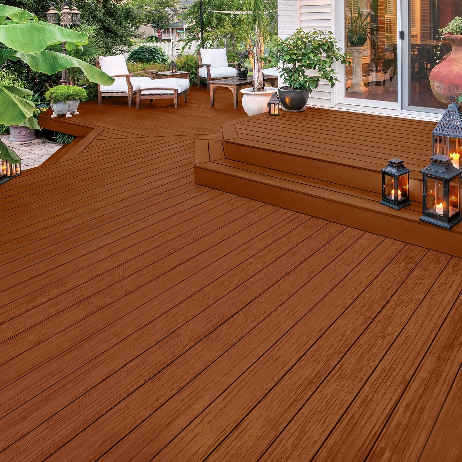 Maximum 1 gal. Redwood Semi-Transparent Exterior Ready to Use Stain and Seale…
