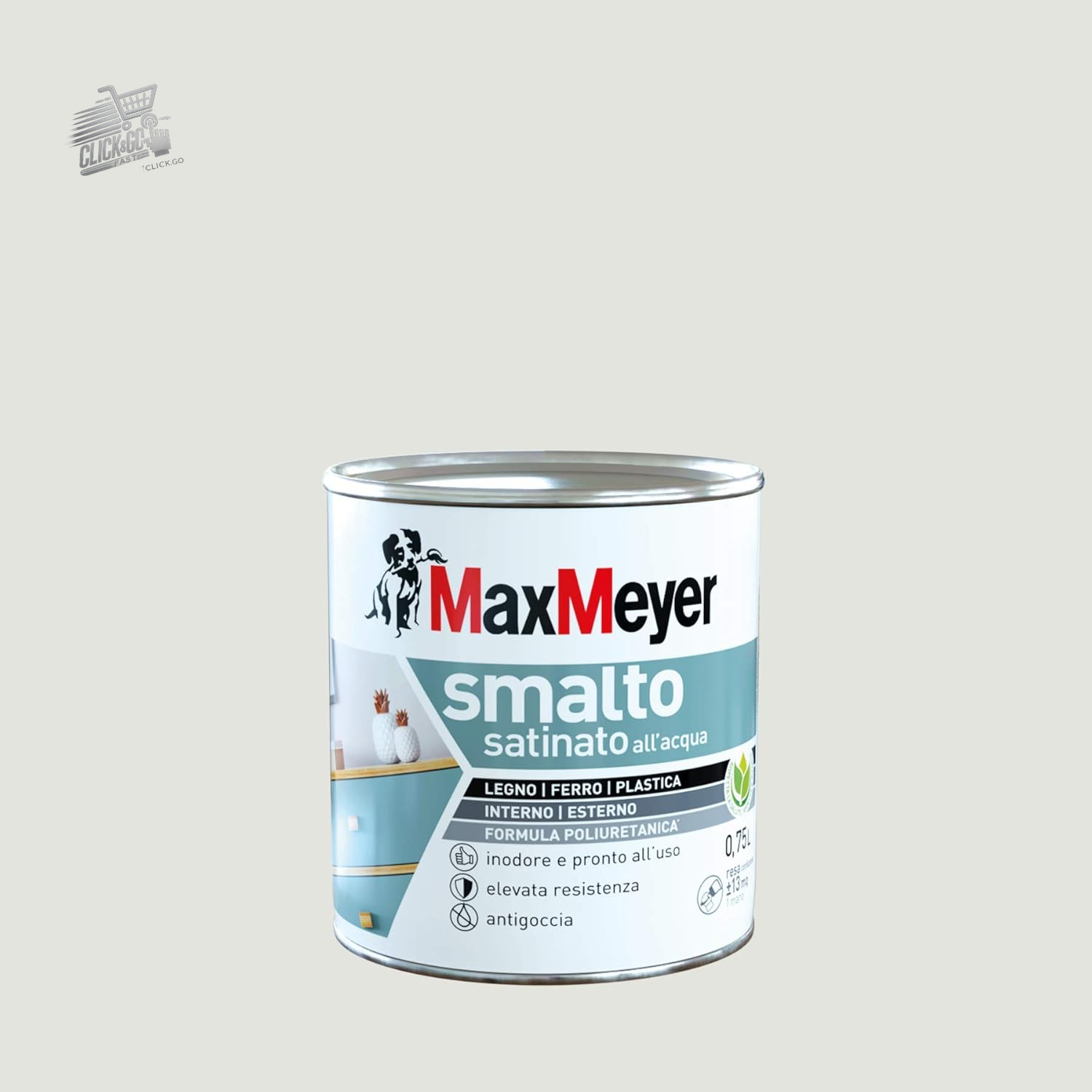 Ice White Satin Polyurethane Water Enamel 0.75L