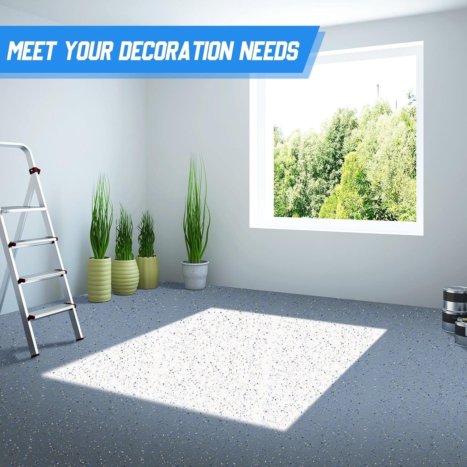 Decor Color Chip Garage Floor Epoxy Kit Blend Paint Flake Concrete Floor Coating