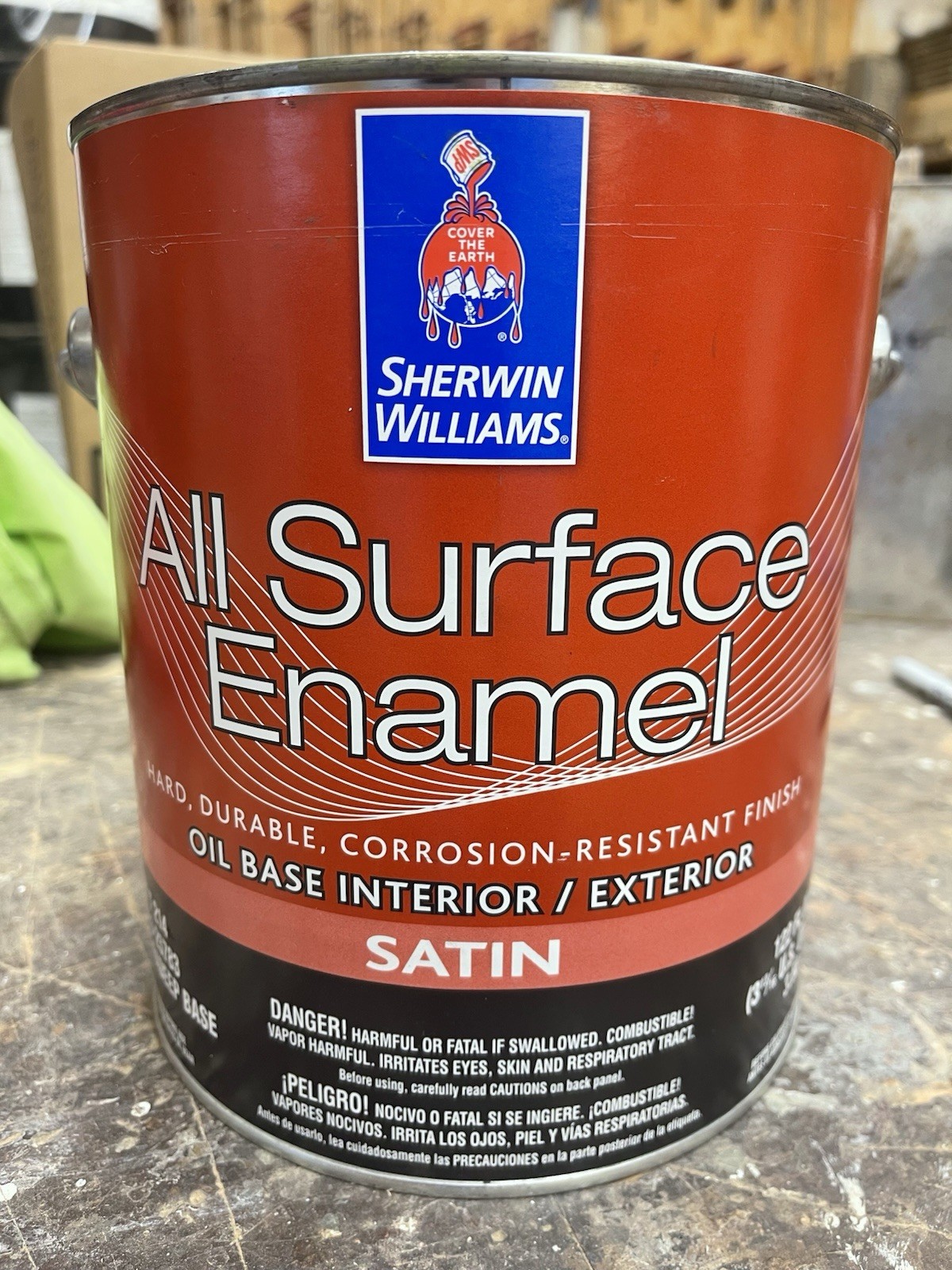 1 Gal. Sherwin Williams All Surface Enamel Paint/ Oil Base Custom Maximum Green