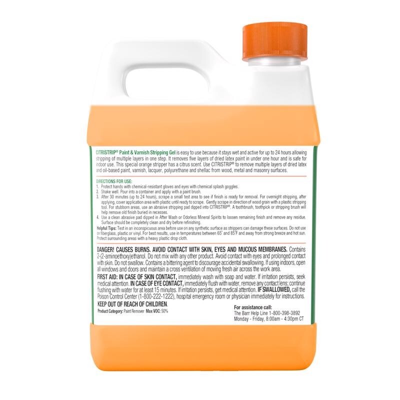 CitriStrip Paint & Varnish STRIPPING GEL CITRUS Non-toxic 32oz QCSG801 Non-NMP