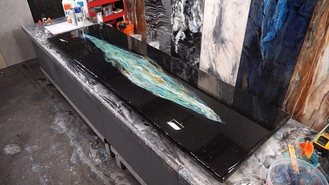 High-Bond Black Epoxy Undercoat 1 Quart for Stunning DIY Countertops