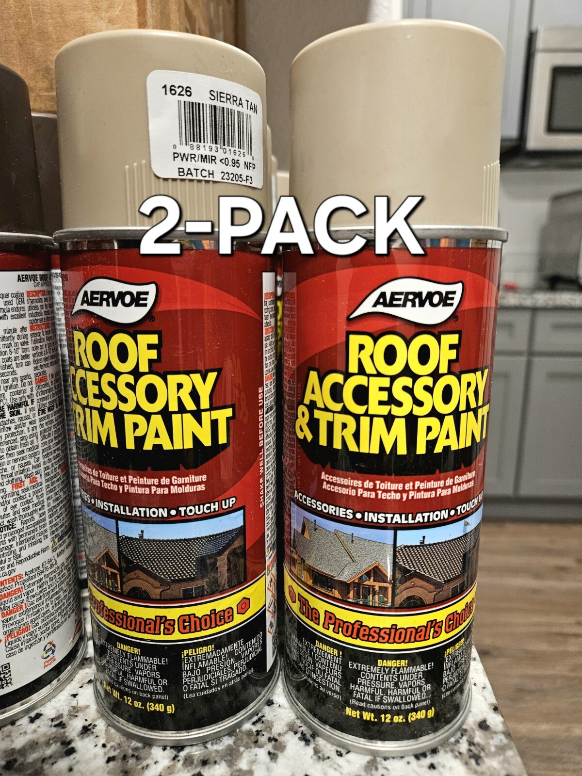 2 Pack Aervoe 1626 12-Oz Fast-Drying Sierra Tan Roof Accessory & Tile Trim Paint