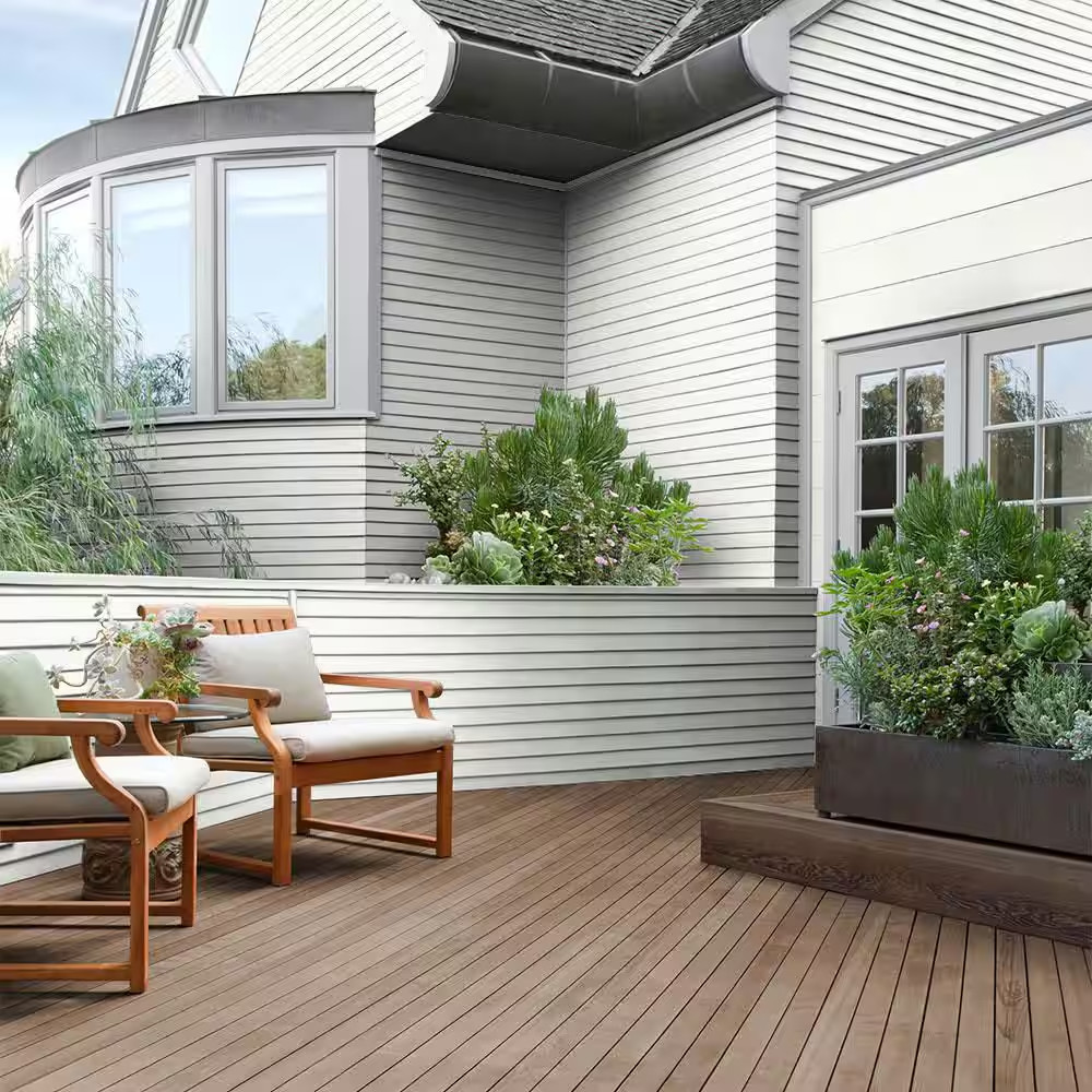 1 Gal. White Base Solid Color House and Fence Exterior Wood Stain