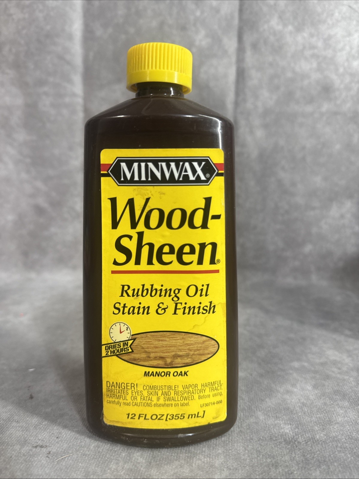 Minwax Wood-Sheen Rubbing Oil Stain & Finish MANOR OAK 11.3 oz Yellow Cap