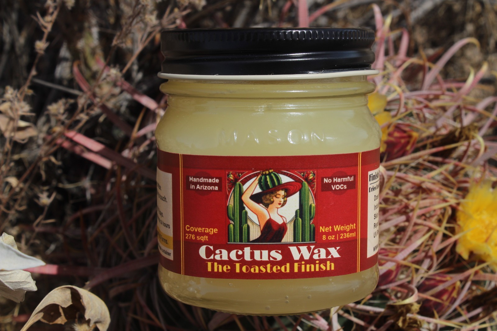 Cactus Wax Hardwax Oil Wood Finish | Traditional | 8oz | Made in USA
