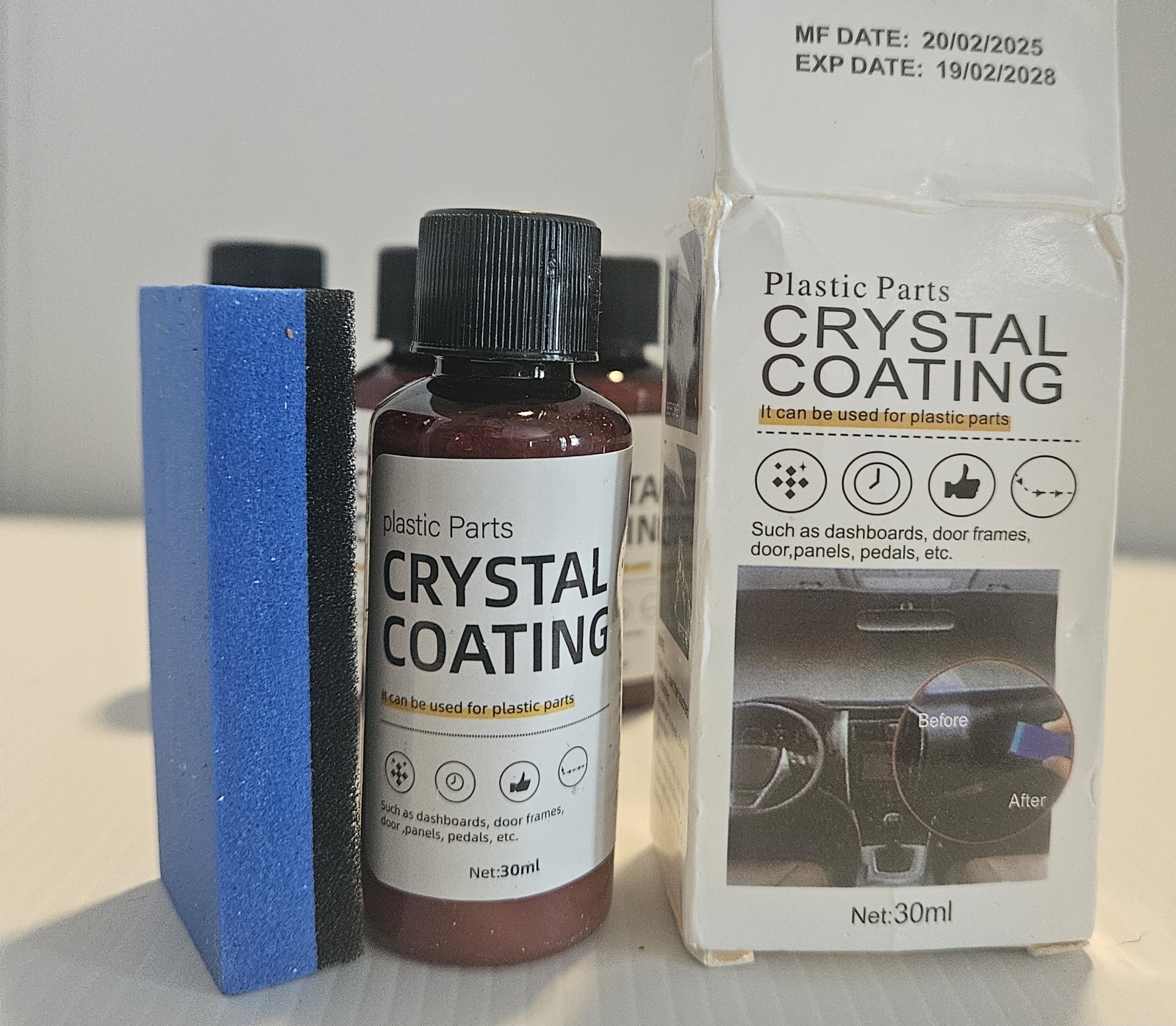 **Reduced** Set of 4 Crystal Coating Car, Plastic Parts, Protection