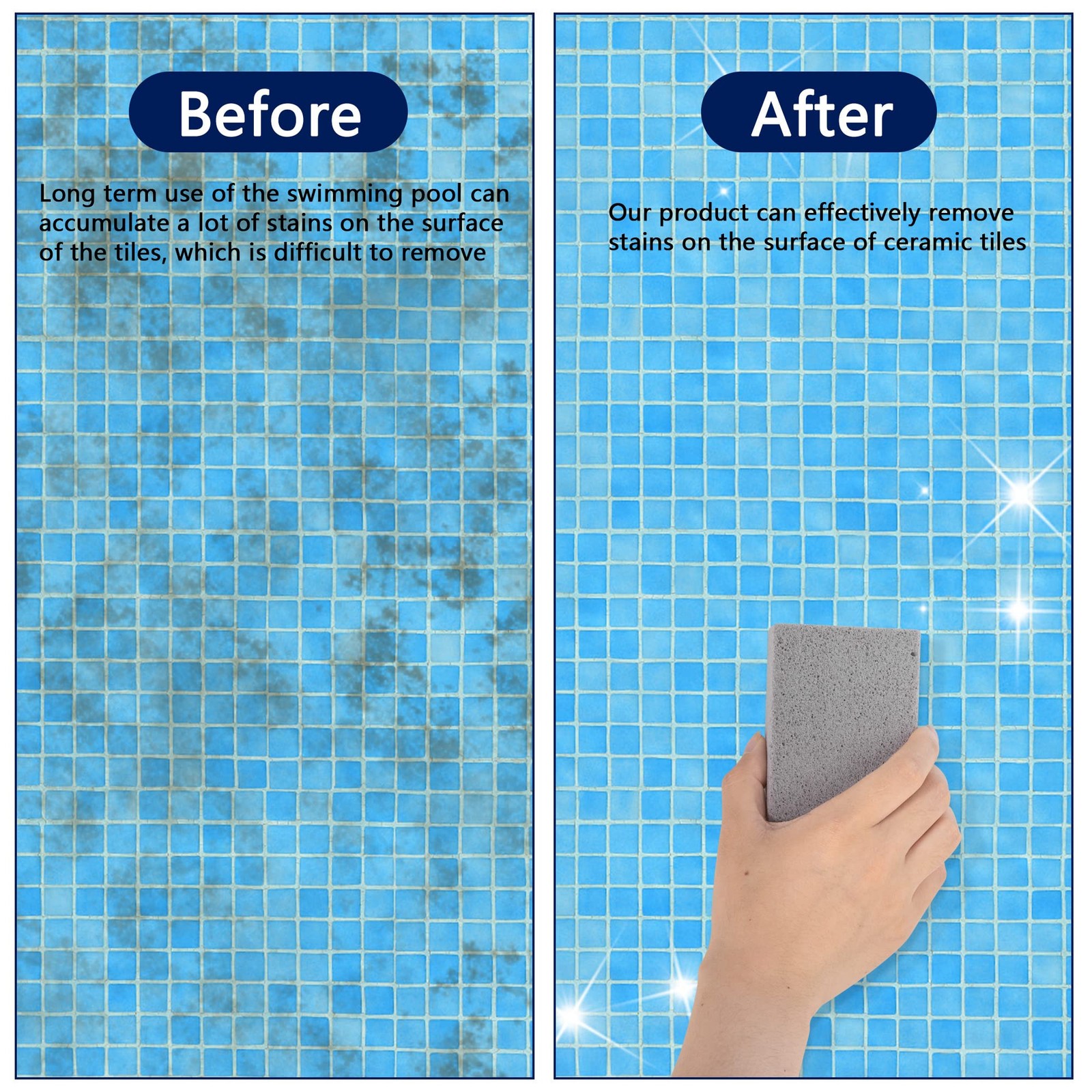 LFUTARI 8 Pcs Pools Pumice Stone – Pool 3.94 x 2.76 x 1.57 inches, 8pcs