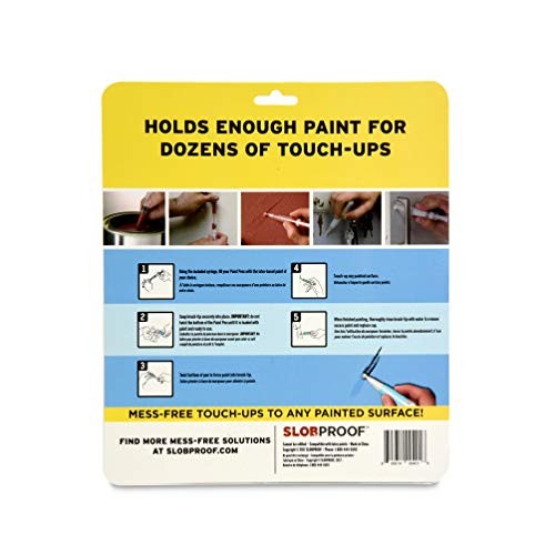 SLB002 Fillable Brush Pens for Interior Touch Ups to Drywall, Cabinets 5 Pack