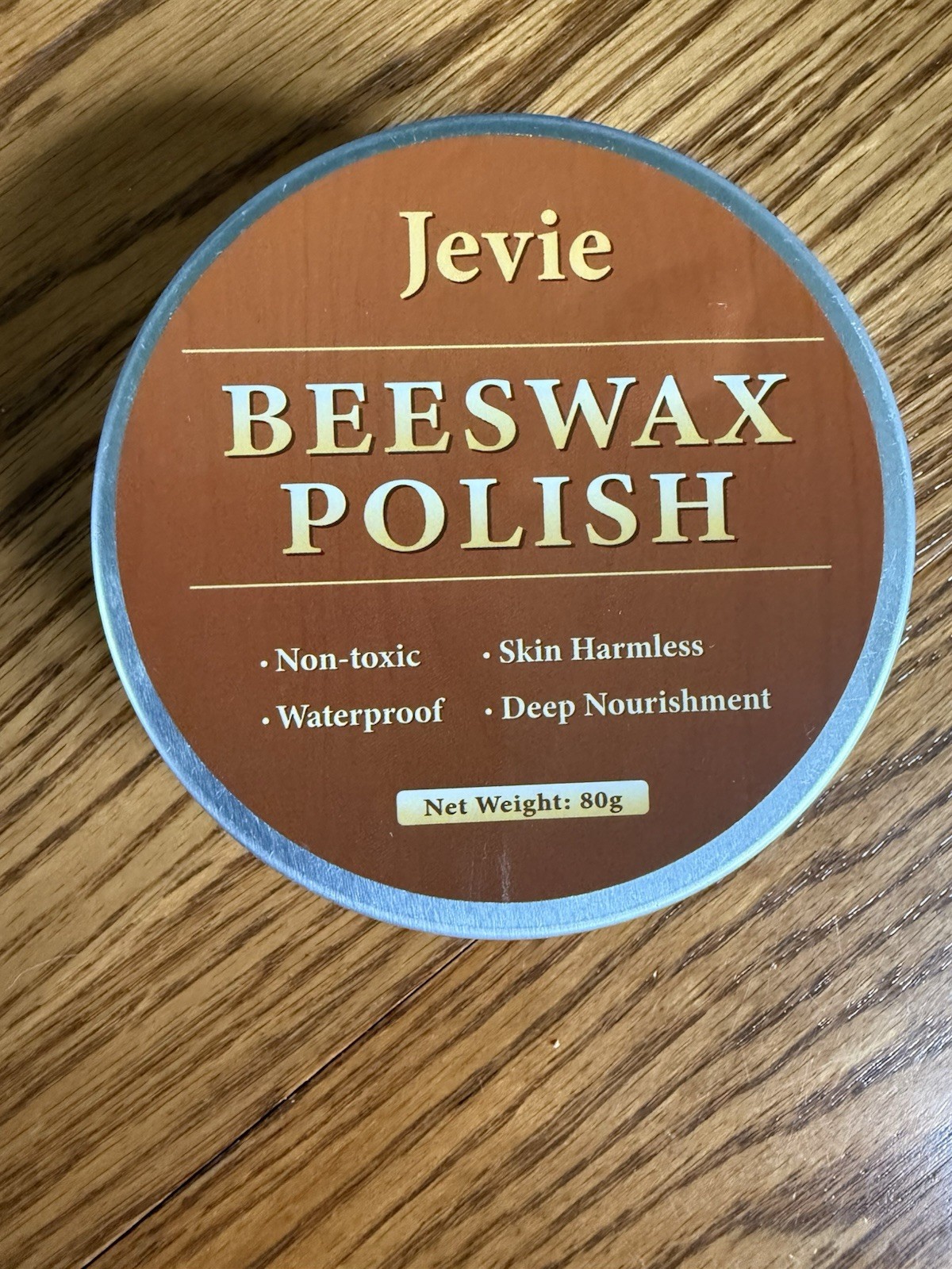 Jevie Beeswax Polish Paste 2-Pack 80g Brown Gloss Waterproof w/ Cloth