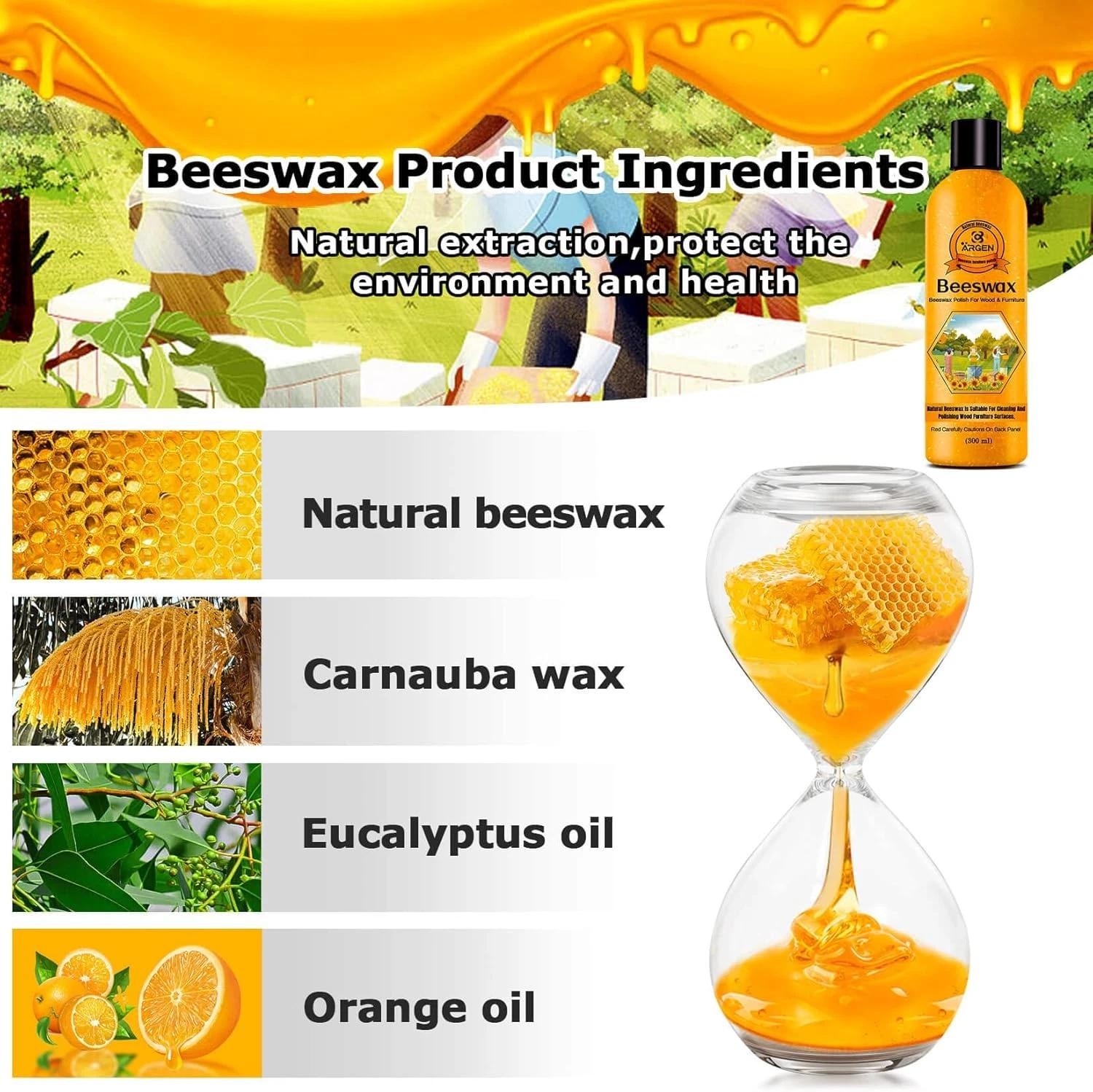 Beeswax Furniture Wood Polish – Wood Seasoning Beeswax Oil for Wood Natural Wood
