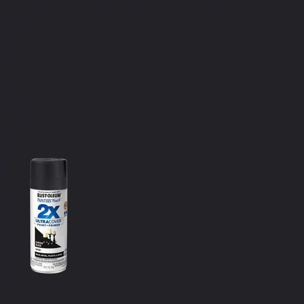 12 Oz. Satin Canyon Black General Purpose Spray Paint