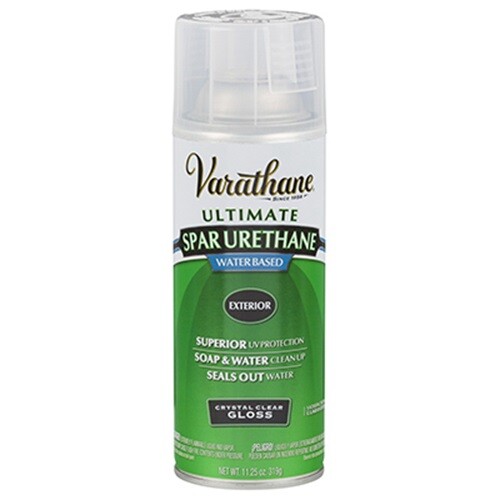 Varathane 250081 12 Oz Water Based Crystal Clear GLOSS Spar Urethane Spray