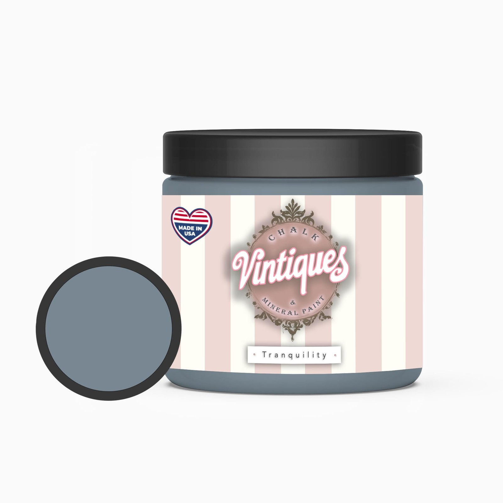 Vintiques Chalk & Mineral Paint Tranquility 8oz Matte Furniture Paint