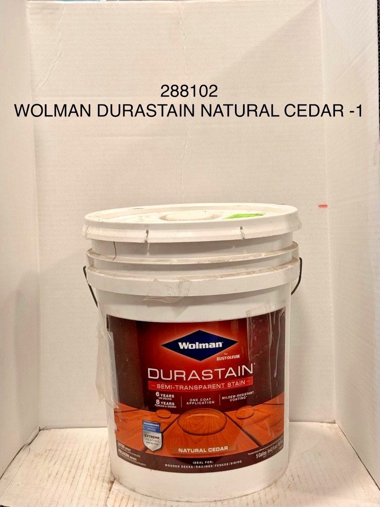 Wolman 288102 DuraStain Water-Based Semi-Transparent Exterior Wood Stain 5 gal