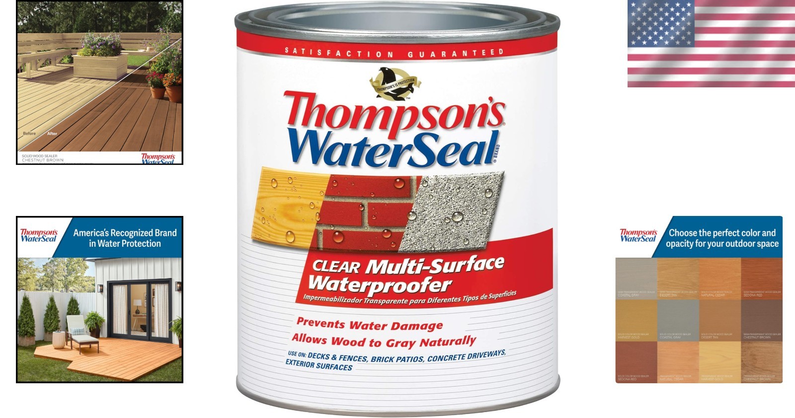 Clear Finish Waterproof Stain Quart, Thompson’s WaterSeal