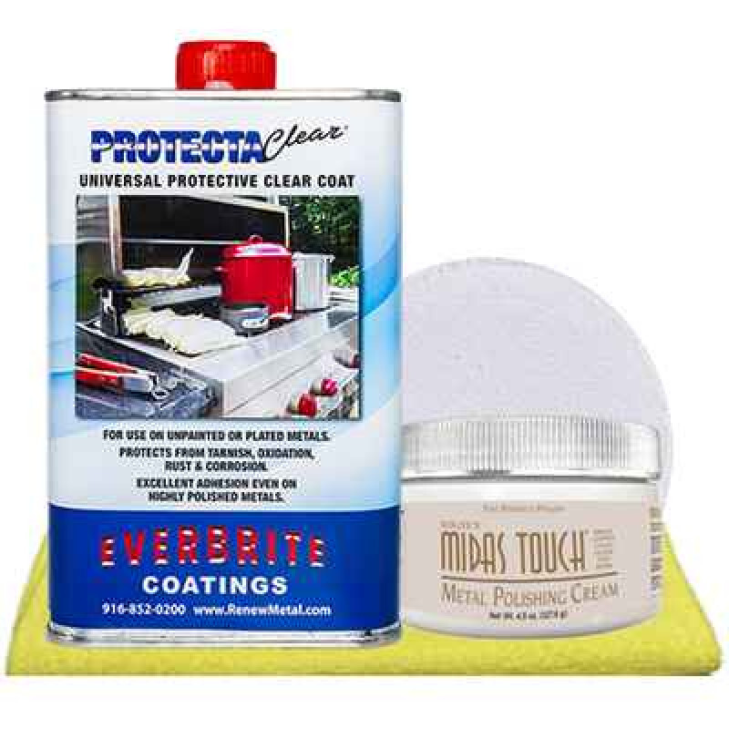 ProtectaClear Kit /w Polish Metal Lacquer Anti-Tarnish Brass Copper & More 16 oz