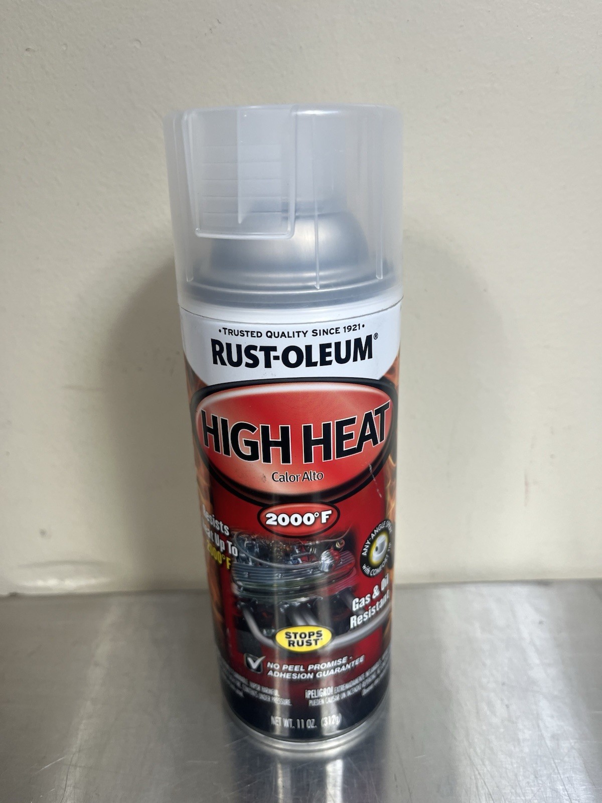 Free Shipping! Lot of 2! Rust-Oleum High Heat Spray Paint, Clear / BBQ Black
