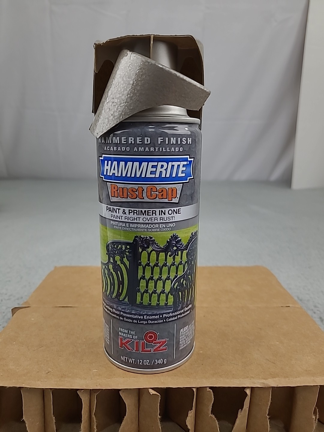 1x Hammerite Hammered Finish Rust Cap Primer Paint Bronze Spray Paint 12 Oz READ