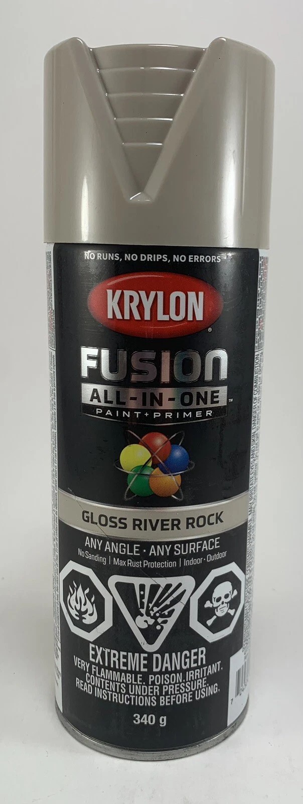 Krylon Fusion All-in-One Spray Paint Gloss River Rock 12 Oz 42721