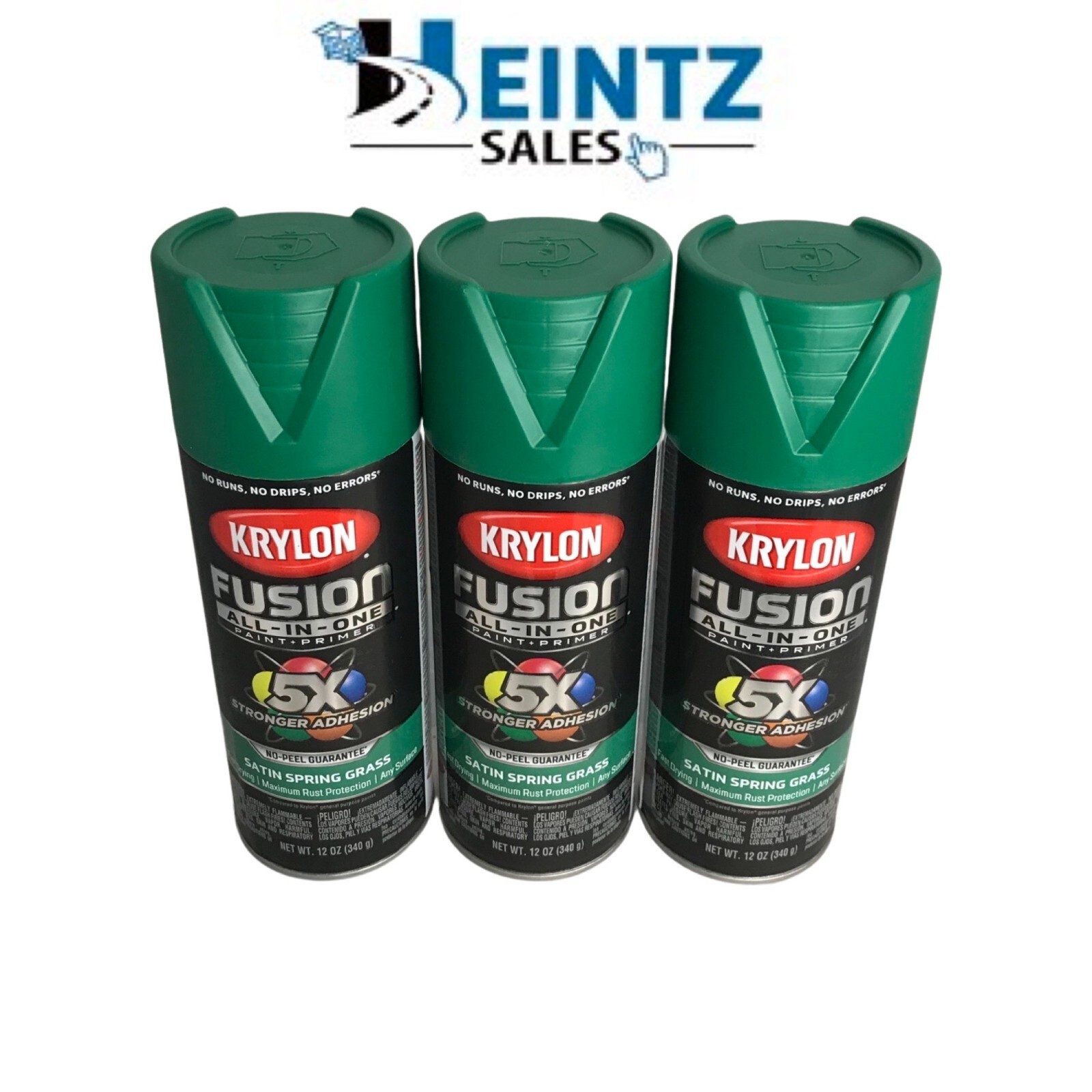 Krylon – 2751 (3)Satin Spring Grass Spray Paint Fusion All in One Paint & Primer
